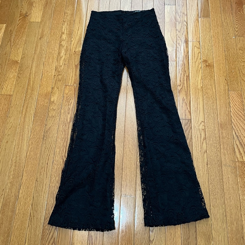 Betsey Johnson Black Lace Pants Size Petite